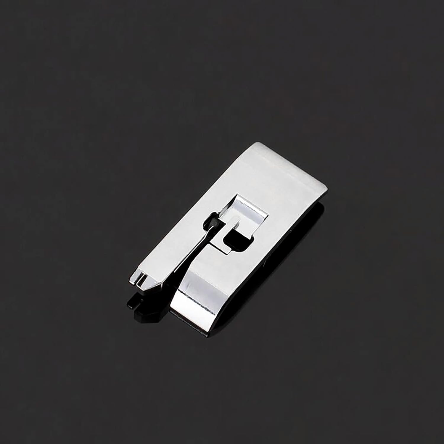 Snap-on overcast presser foot attachment with feed opening and mounting clips