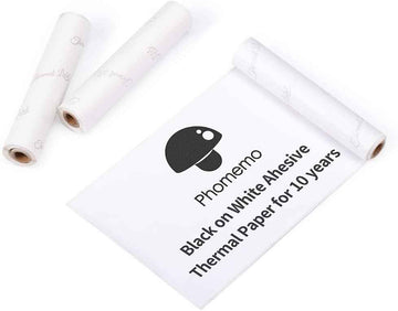 Phomemo White Adhesive Thermal Sticker Paper 107mm for M04S/M04AS Printer