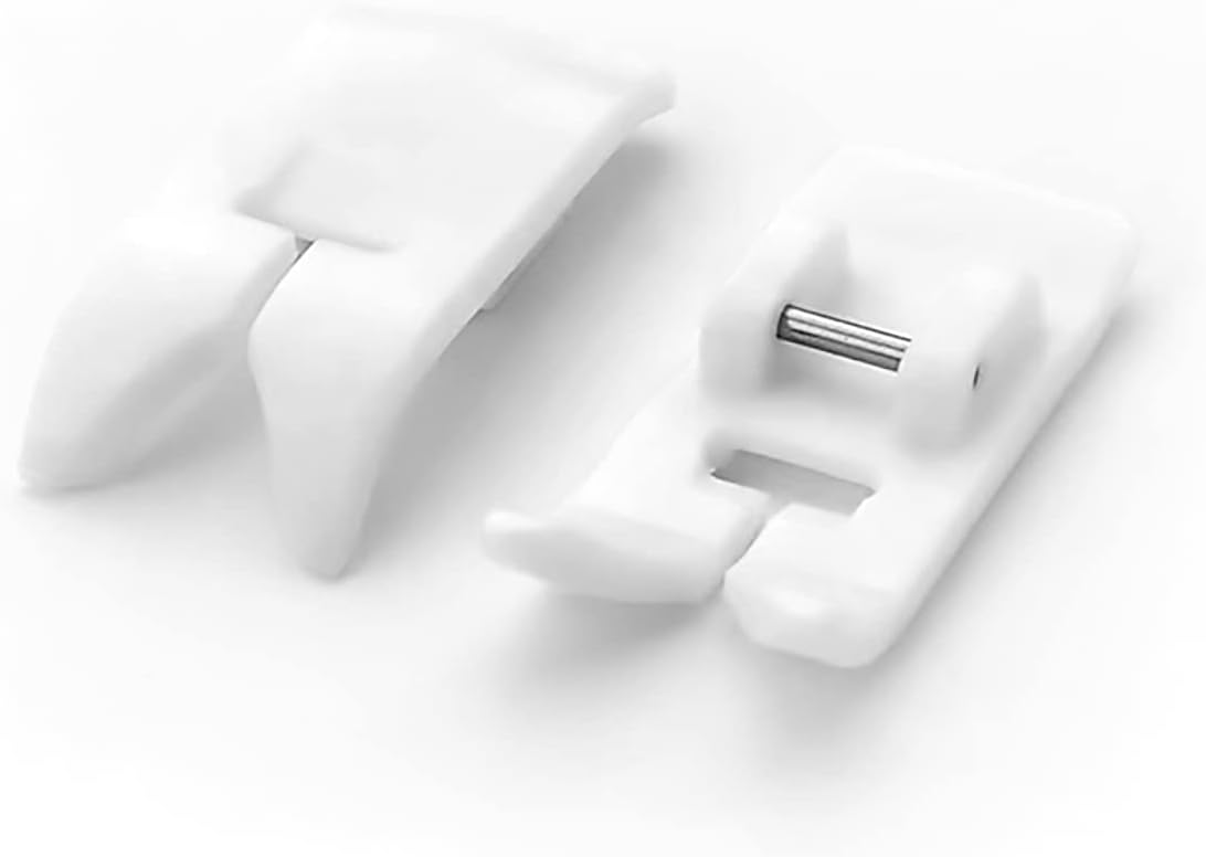 Snap-on presser foot adapters and metal pins, white plastic parts for sewing machine