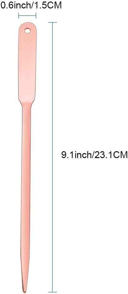 2 Pack Letter Openers Stainless Steel Envelope Slitter,Silver and Rose Gold
