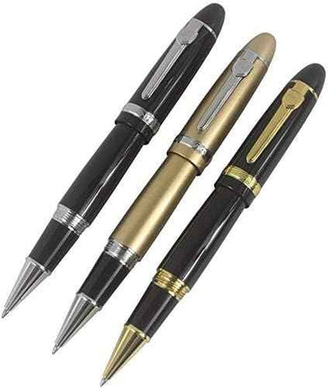 3PCS Jinhao 159 Big Barrel Rollerball Pens in 3 Colors Pen Set Black Blackgold Golden