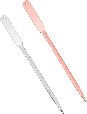 2 Pack Letter Openers Stainless Steel Envelope Slitter,Silver and Rose Gold