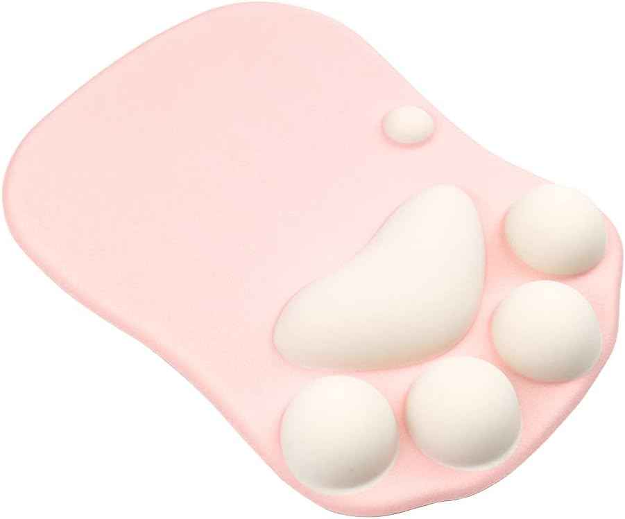 Cat Paw Mousepads Non-Slip Rubber Base Mousepad for Gaming PC Laptop Pink