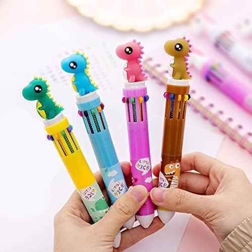 10in1 Multicolor Animal Retractable Ballpoint Pen 0.5mm 8 Pack