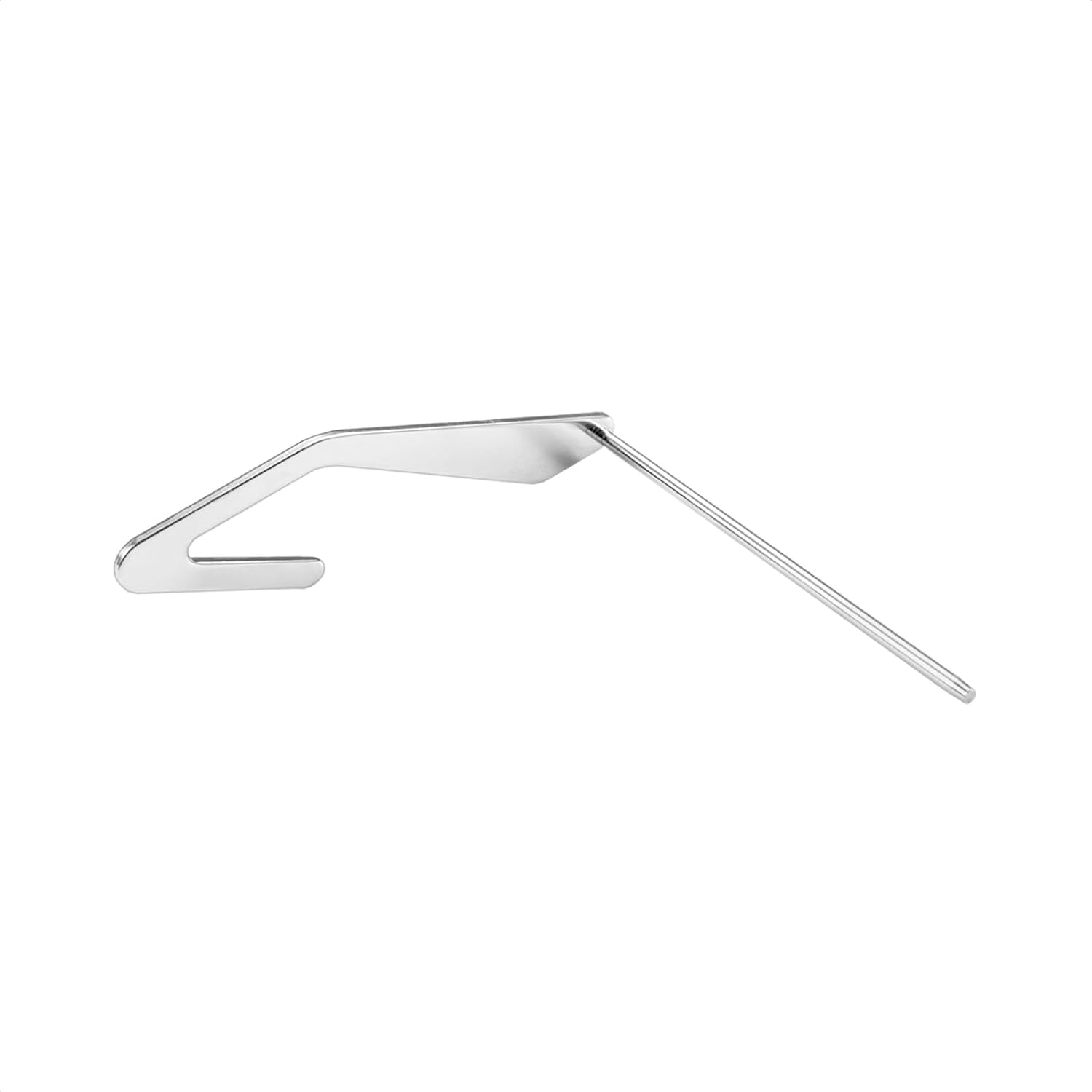 Quilt quilting guide bar, metal guide with wide U-shaped opening and long shaft.