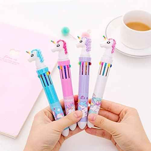 10in1 Multicolor Animal Retractable Ballpoint Pen 0.5mm 8 Pack