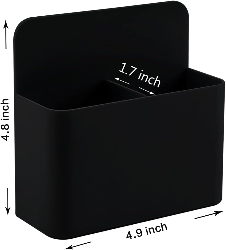 Magnetic Dry Erase Marker Pen Holder Black for Fridge Whiteboard 2 Pack