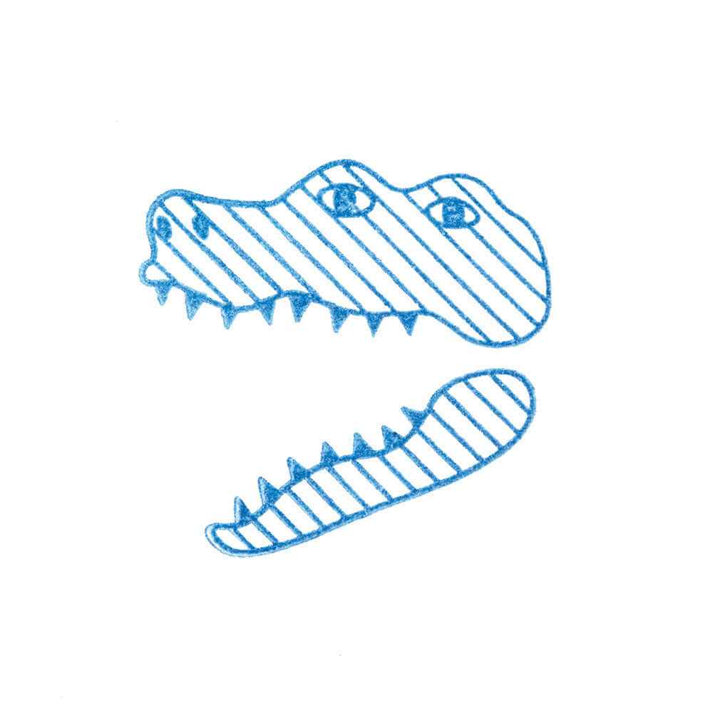 KING JIM Kori Jirushi Ice Cube Stamp Large HITOTOKI Crocodile
