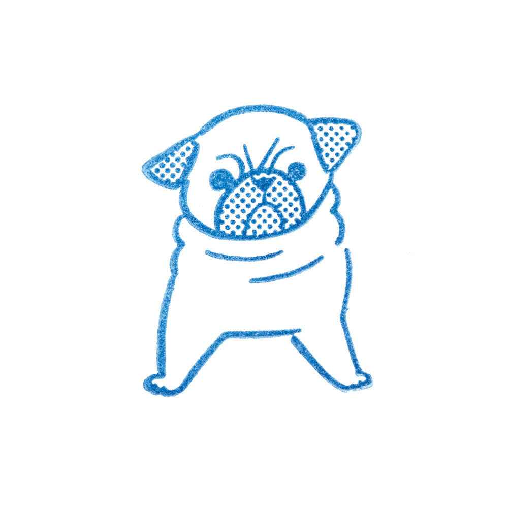 KING JIM Kori Jirushi Ice Cube Stamp Large HITOTOKI Pug