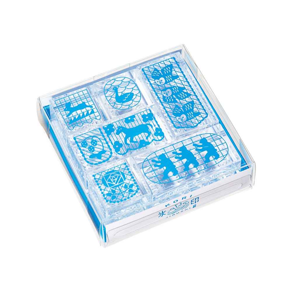 KING JIM Kori Jirushi Ice Cube Stamp Set HITOTOKI Flag Set