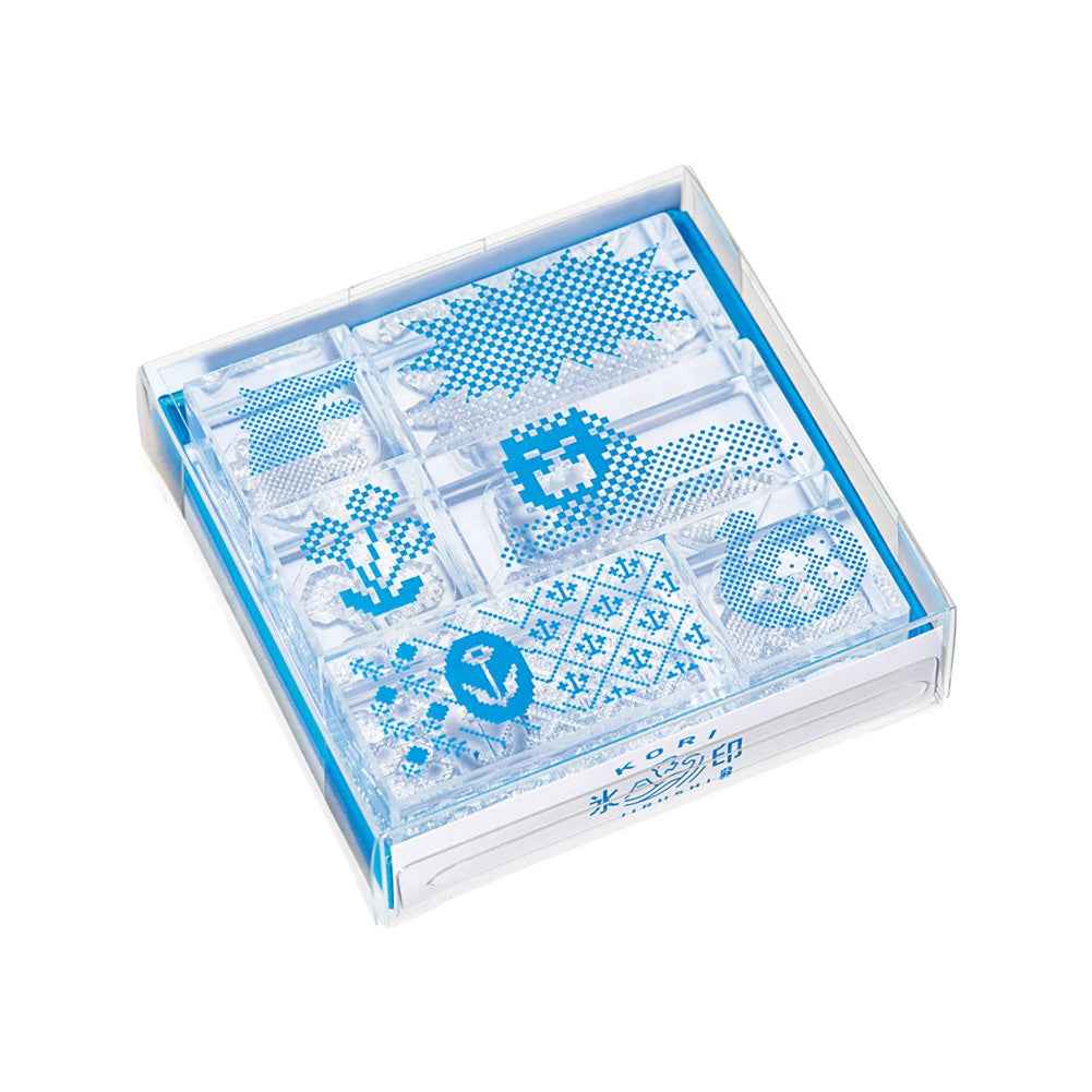 KING JIM Kori Jirushi Ice Cube Stamp Set HITOTOKI Dot Set