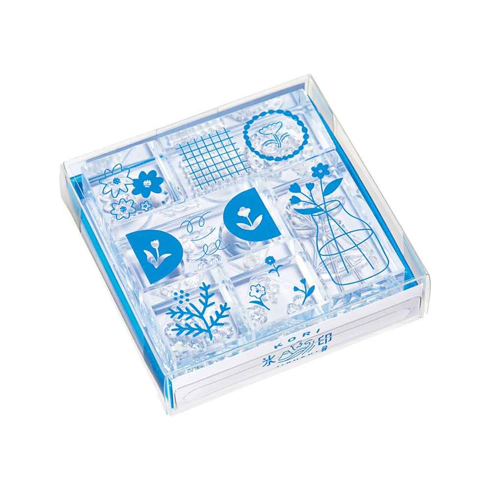 KING JIM Kori Jirushi Ice Cube Stamp Set HITOTOKI Flower Set