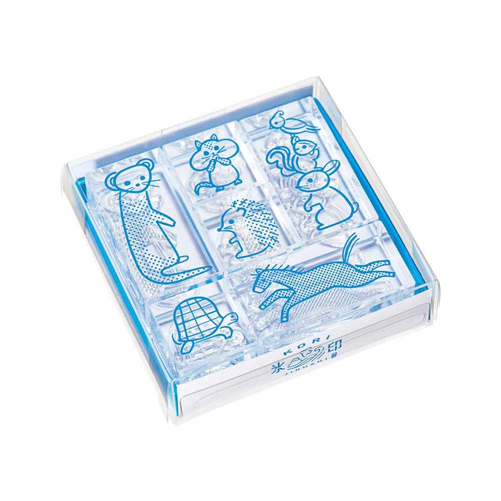 KING JIM Kori Jirushi Ice Cube Stamp Set HITOTOKI Animal Set