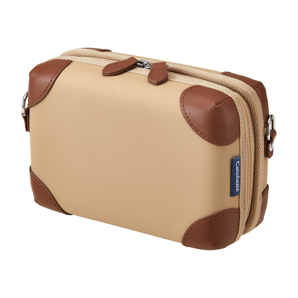 King Jim Carchette Carrying Pencil Case Portable School Organizer Beige Carrying Pouch