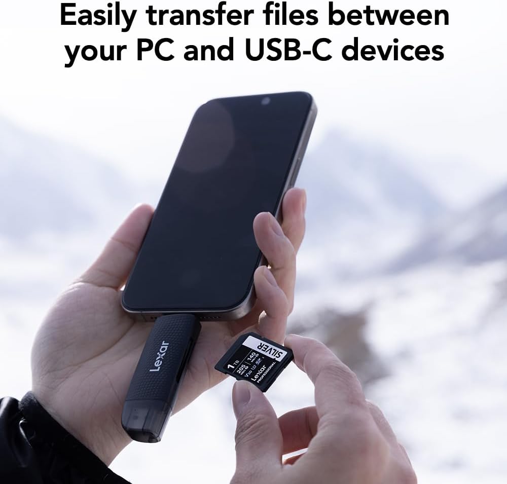 Lexar Dual-Slot USB-A/C SD and microSD Card Reader