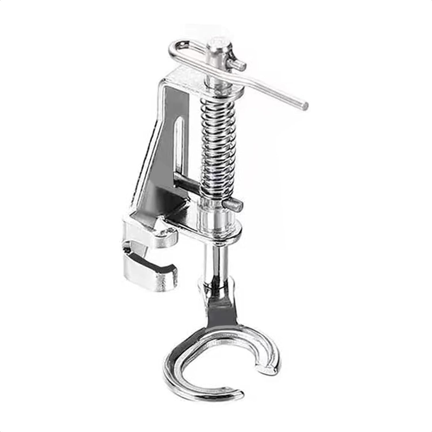 2 open-toe quilting/darning embroidery presser feet, metallic spring-mounted design
