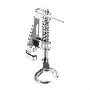 2 open-toe quilting/darning embroidery presser feet, metallic spring-mounted design