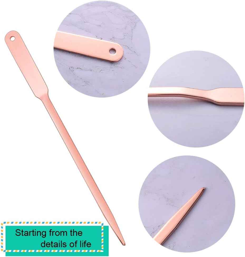 2 Pack Letter Openers Stainless Steel Envelope Slitter,Silver and Rose Gold