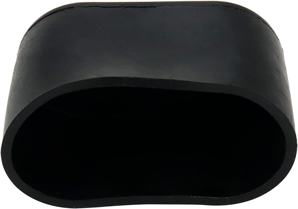 8Pcs Oval Chair Leg Caps PVC Furniture Pad Black