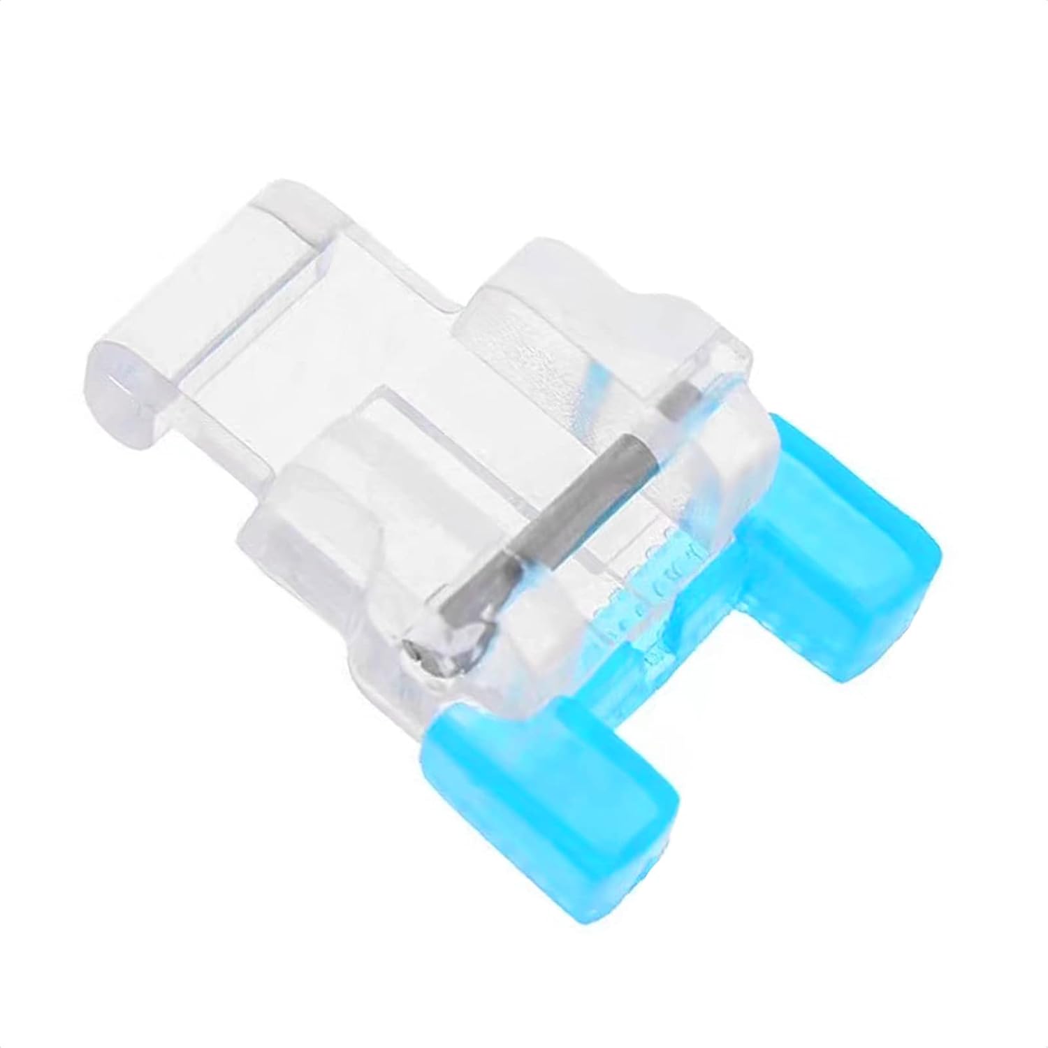 Snap-on presser foot set (4 pcs) with blue guides for low-shank sewing machines
