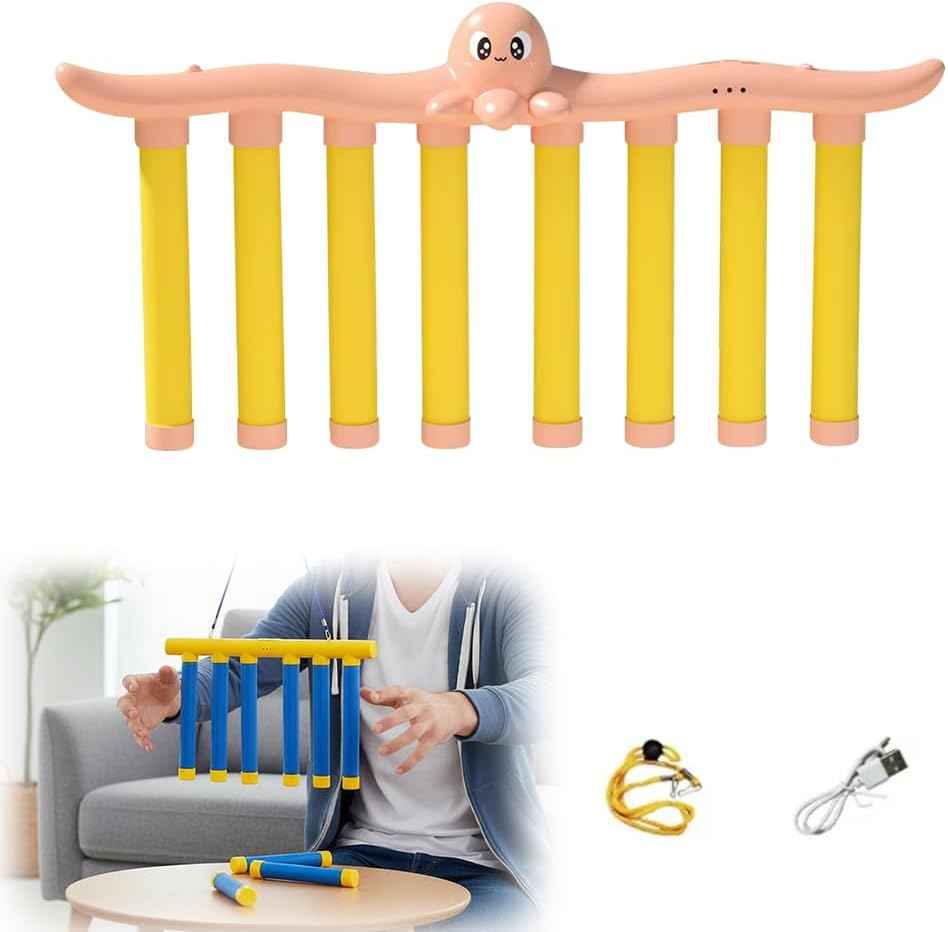 Reflective Drop Stick Challenge Game Reflex Training Toy Pink