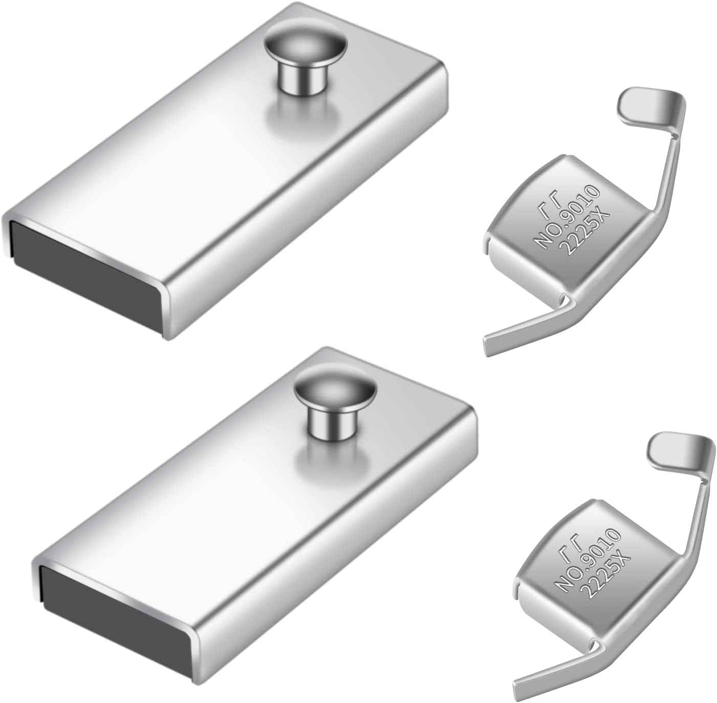 4-piece metal magnetic seam guide set for straight and curved sewing