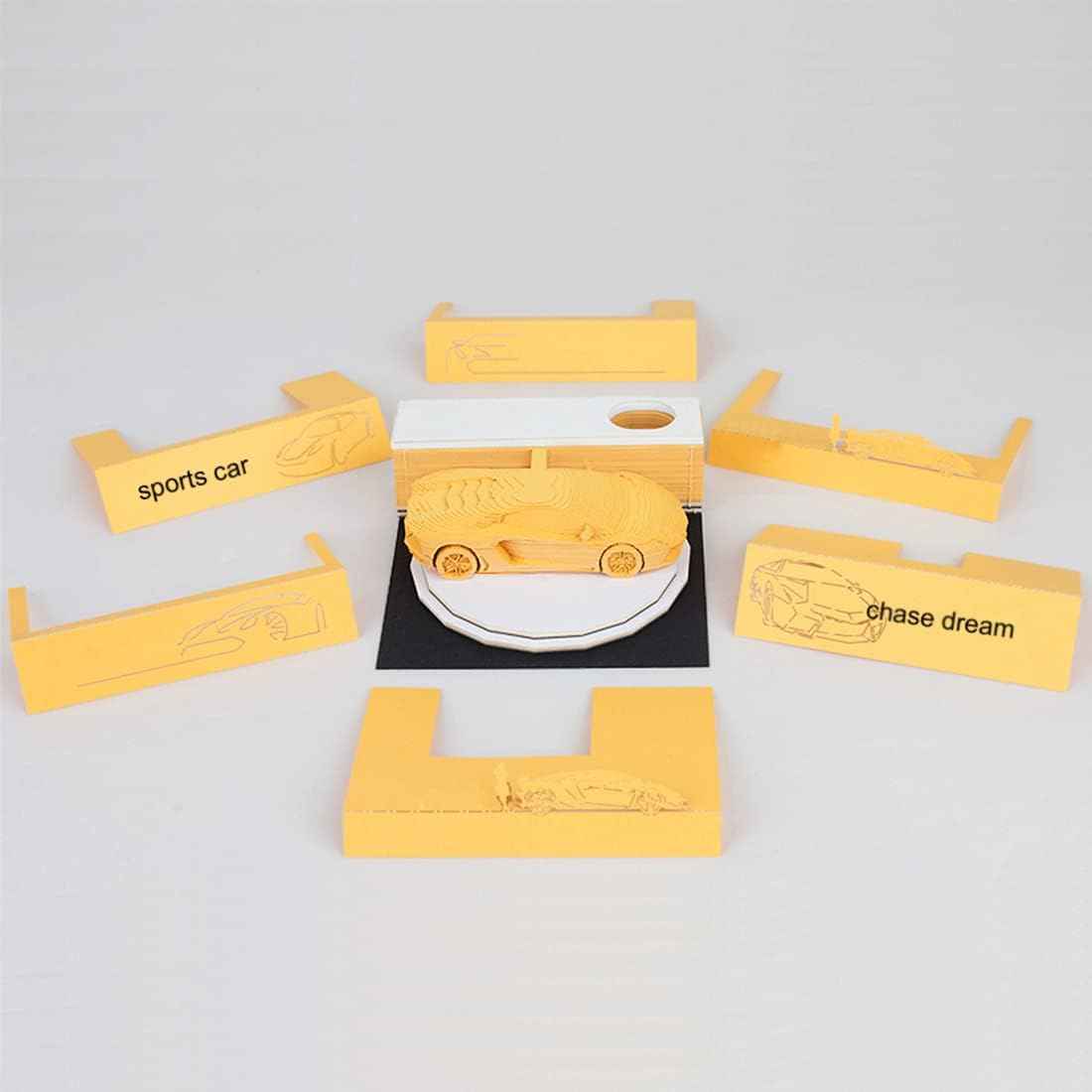 Sports Car 3D Memo Pad Notepads with Pen Holder