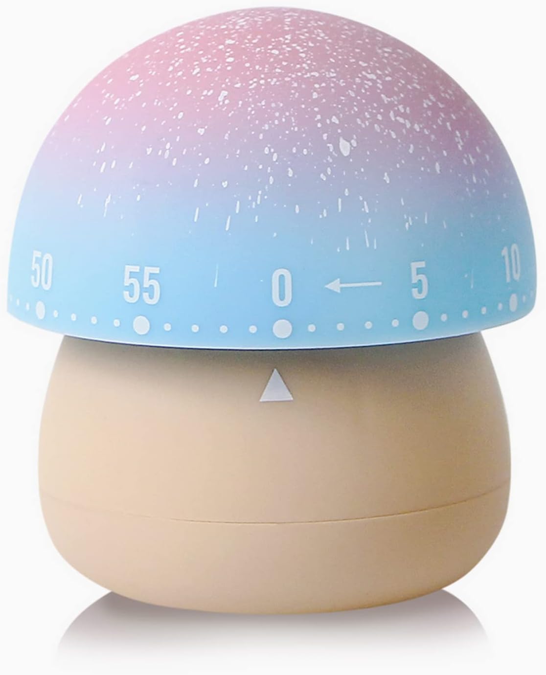 Cute Mushroom Mechanical Timer for Kids Beige Base