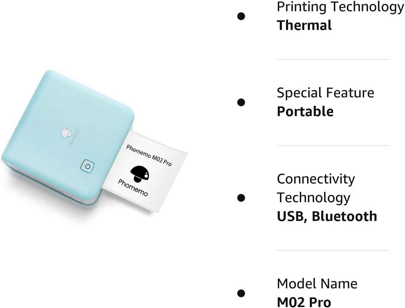 Phomemo M02 Pro Pocket Thermal Bluetooth Photo Printer Type-C Charging