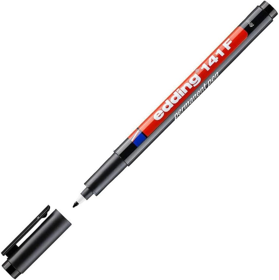 edding 141 F Permanente Marker Pen Black/Red/Blue Ink 10 Pack