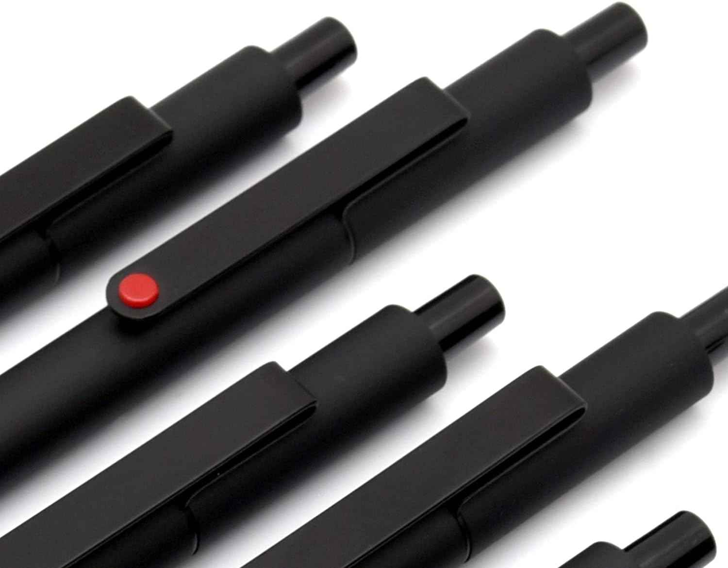 Kaco 0.5mm Black Retractable Liquid Gel Pen,10 pack