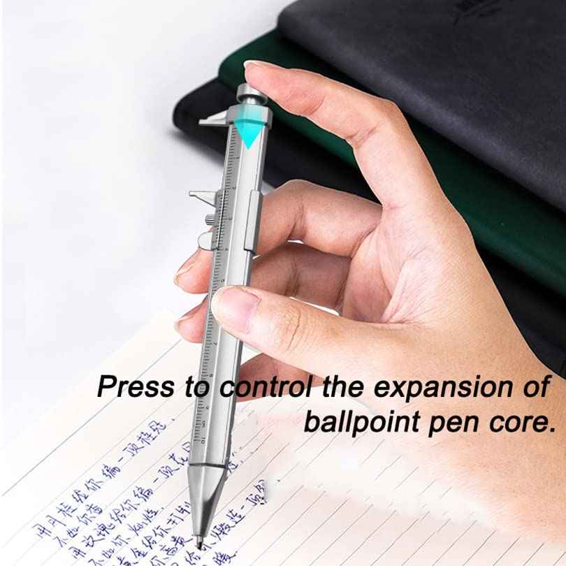 2in1 Vernier Caliper Ballpoint Pen Gadget for Woodworkers Carpenter 5 Pack