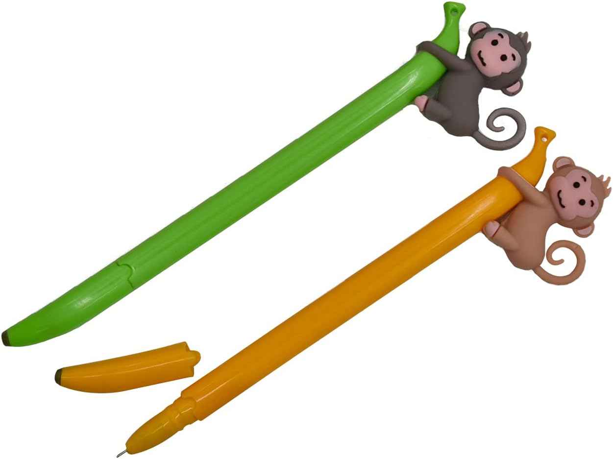 9PCS Cute Monkey Climbing Banana Gel Pens 0.5 mm For Kids School