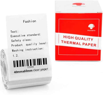 Phomemo M200/M110S Clear Adhesive Thermal Label,40mm X 60mm 1 Roll