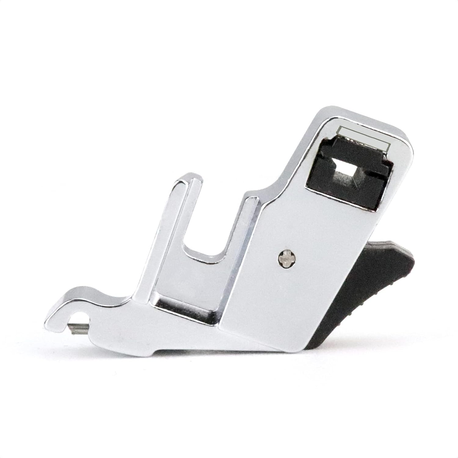 Low shank snap-on presser foot adapter holder, metal with black insert