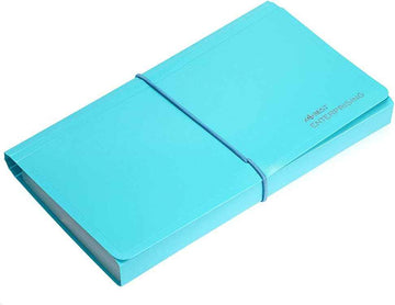 KOBEST 13 Pockets Expanding File Folder for Receipts Coupons Cards Blue