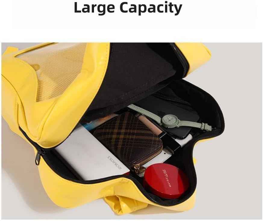 Yellow Star Kawaii PU Leather Ita Bag Backpack