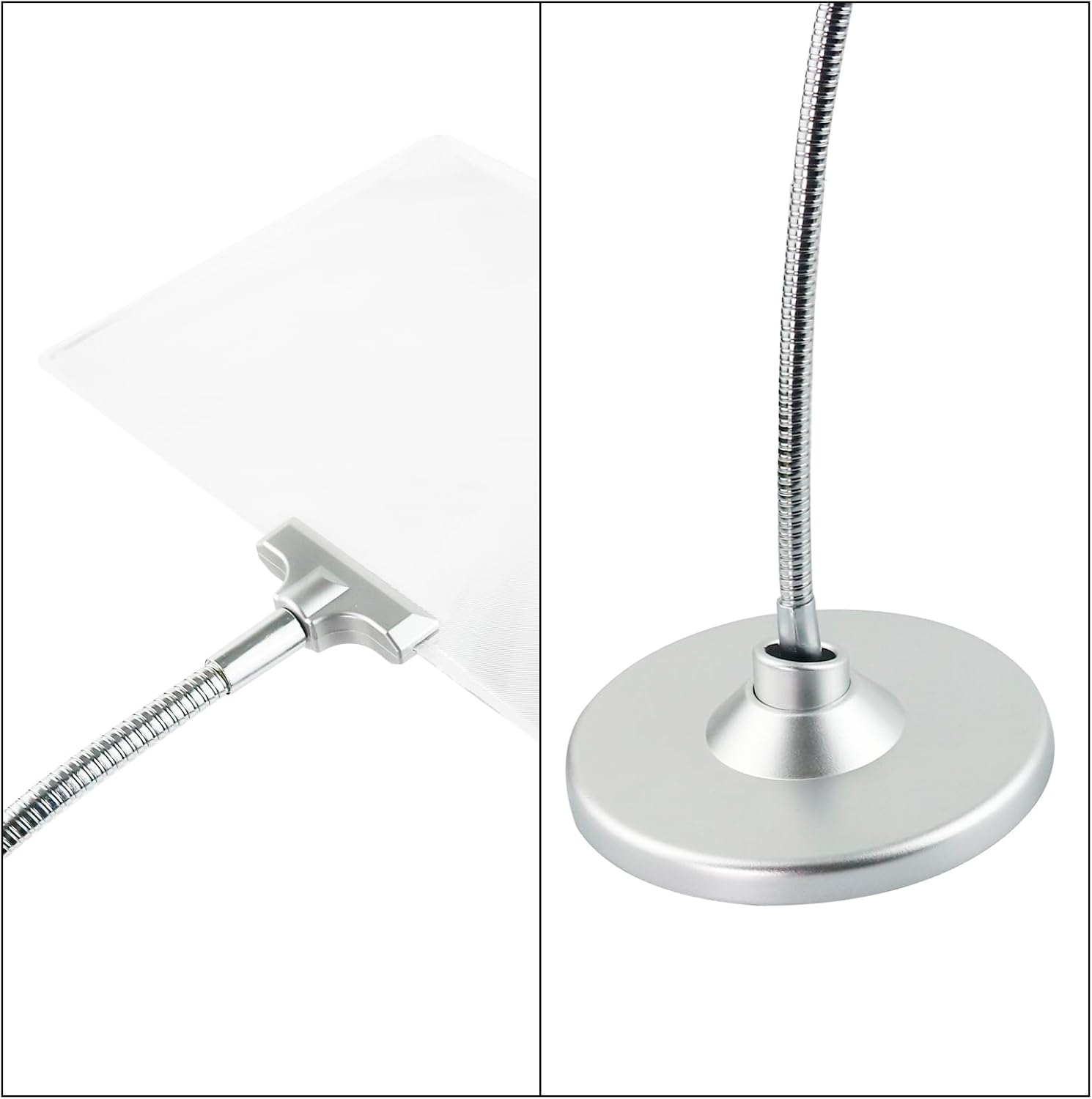4X Magnifying Glass with Stand, 10"x6" Flexible Gooseneck