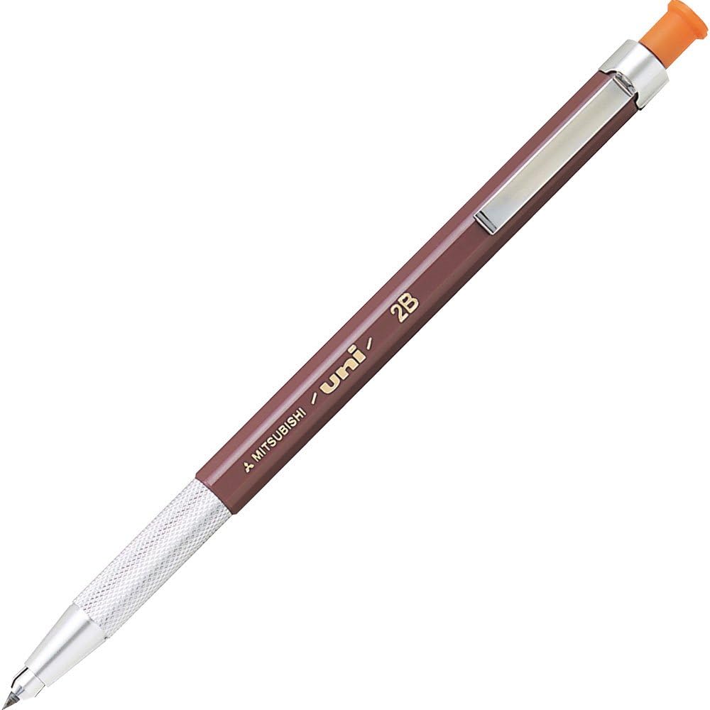Uni Mitsubishi Lead Holder - 2 mm - HB/4H with 6pcs Pencil Leads 2B