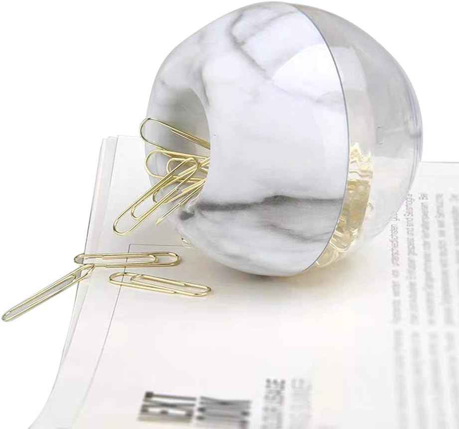 100pcs 28mm Paper Clips in Elegant Magnetic Clip Holder