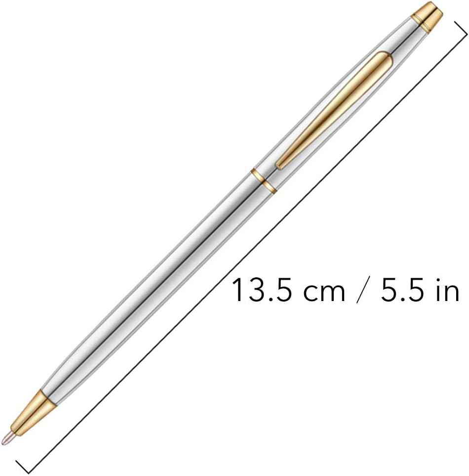 6 Pack Gold Stainless Steel Ballpoint Pens Black Ink