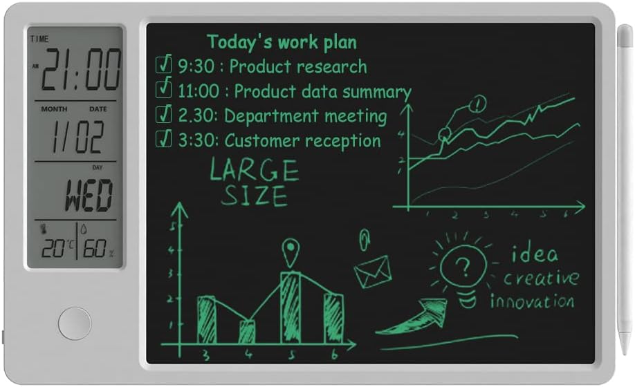 Desktop Electronic Calendar Handwriting Board White