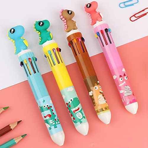 10in1 Multicolor Animal Retractable Ballpoint Pen 0.5mm 8 Pack