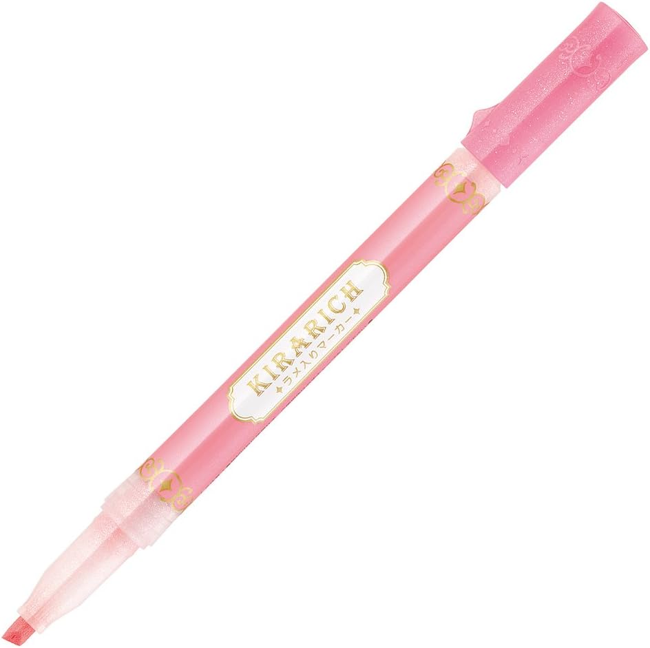 Zebra Glitter Highlighter, Kirarich, 5 Color Set