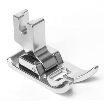 Zigzag presser foot set, metal straight-stitch foot, side view