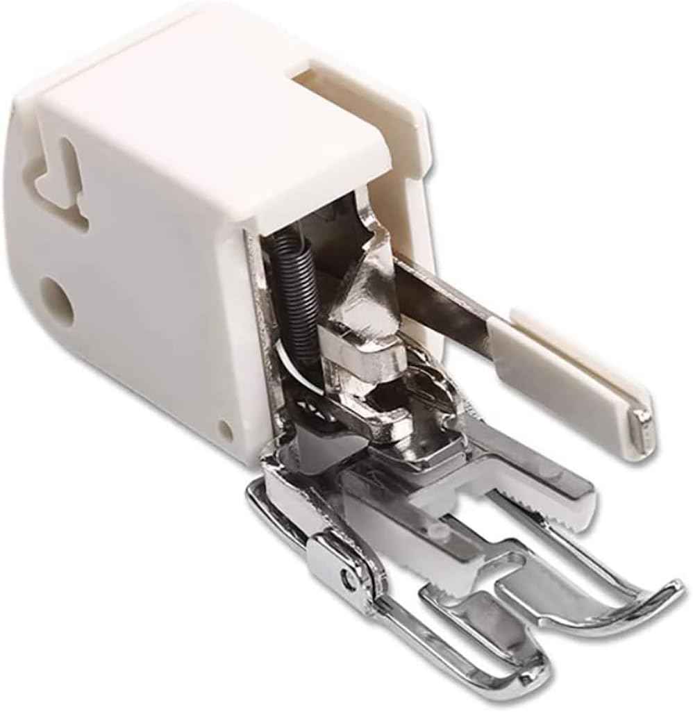 7mm even feed walking foot with white housing and metal needle-plate guides