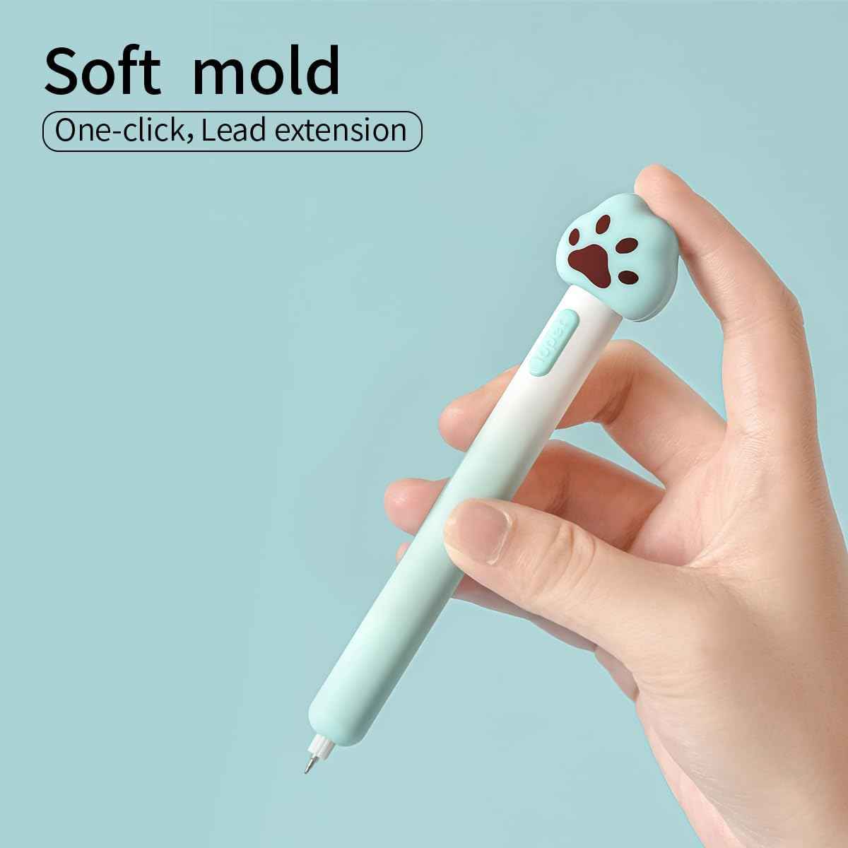LOPET 4Pcs Soft Kitty Cat Paw Gel Ink Pens 0.5mm