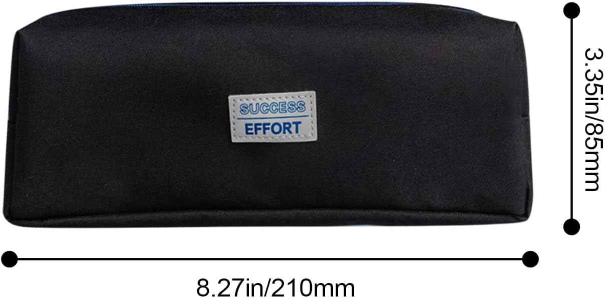 M&G Pencil Case Makeup Bag with Zipper for Student Black