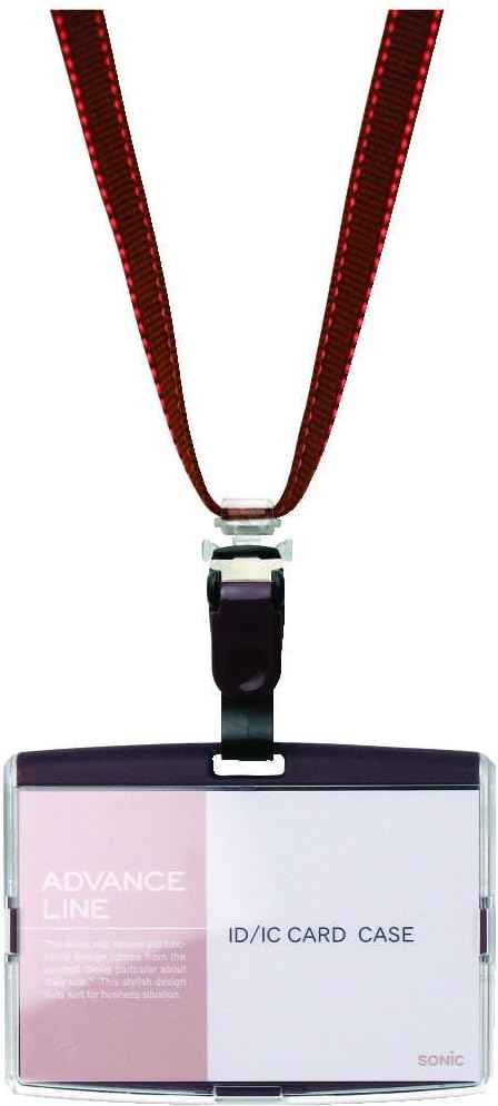 Sonic Name Card Holder Hanging Name Tag ID Badge Case AL-842 Black