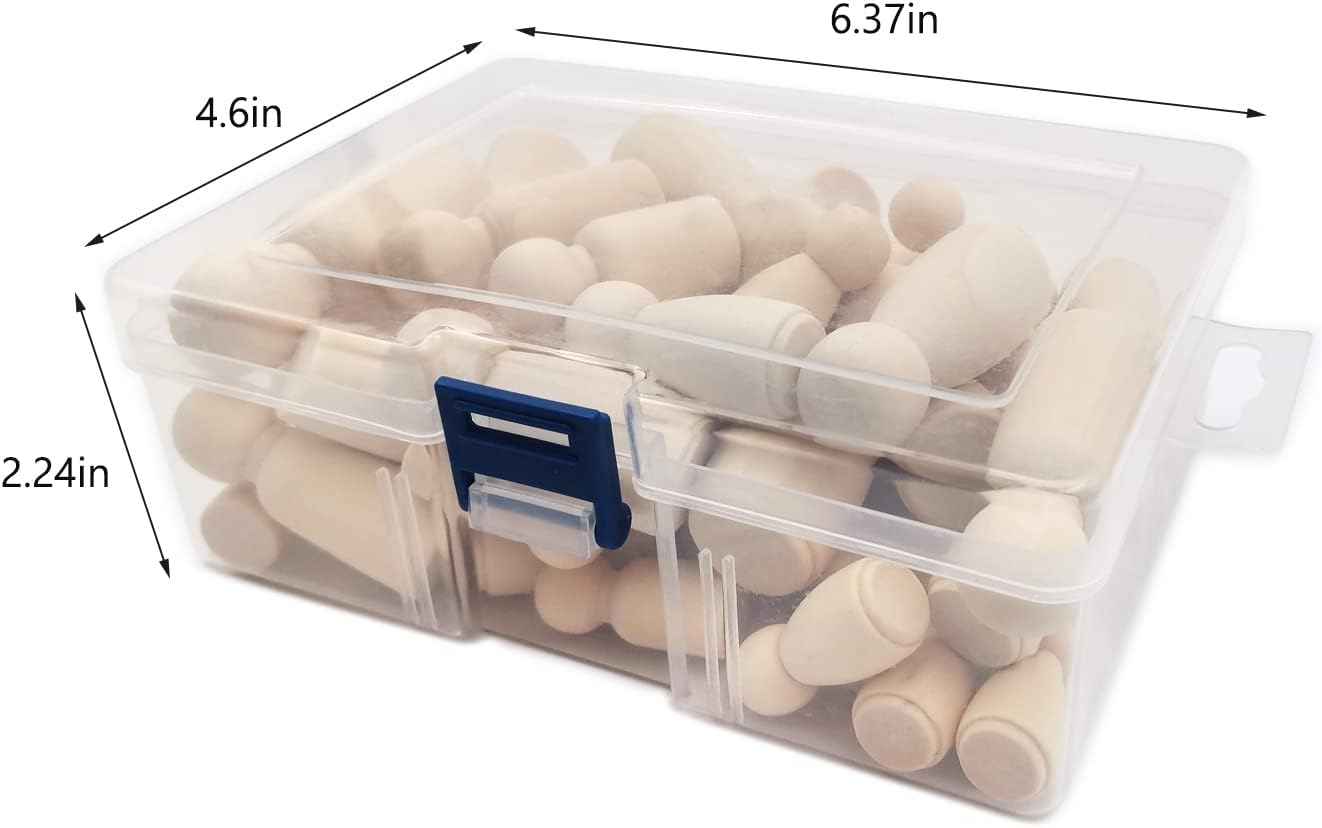 50 Pack Unfinished Wooden Peg Dolls for Kids DIY Art Craft Painting